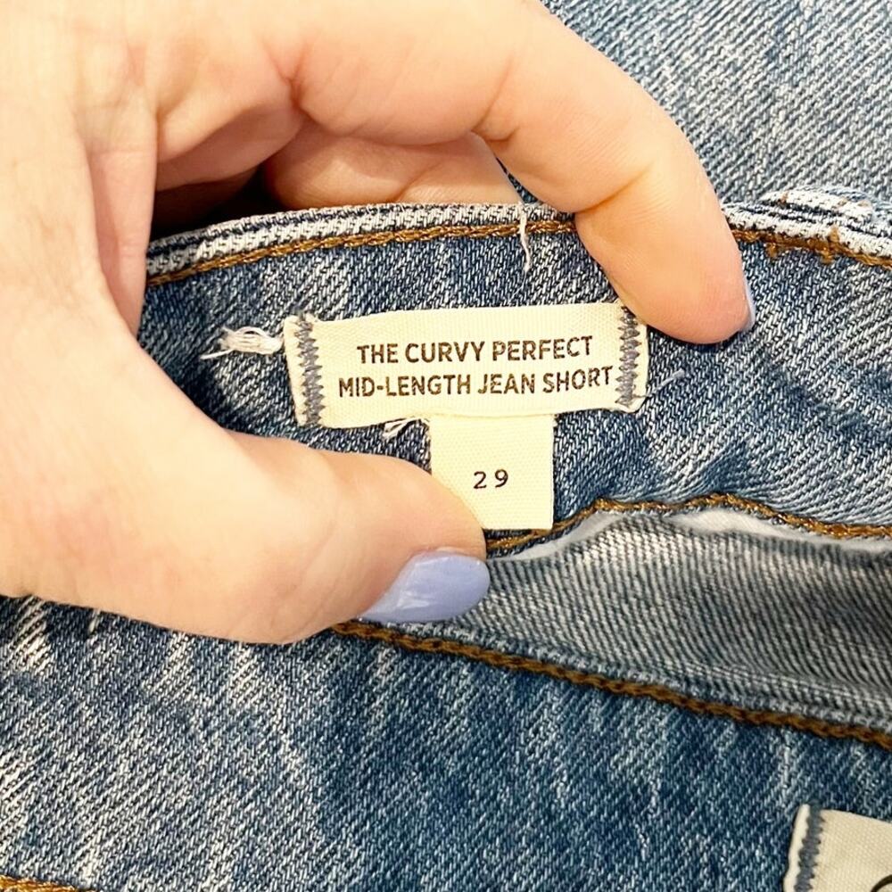 Madewell The Curvy Perfect Vintage Mid Length Jean Shorts Blue 29 - Picture 6 of 6
